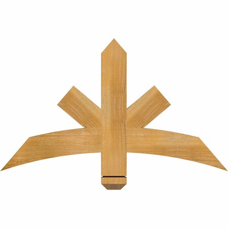Ekena Millwork Alberta Rough Sawn Timber Gable Bracket, Western Red Cedar, 36"W x 21"H x 2"D x 4"F, 14/12 Pitch GBW036X21X0204ALB00RWR
